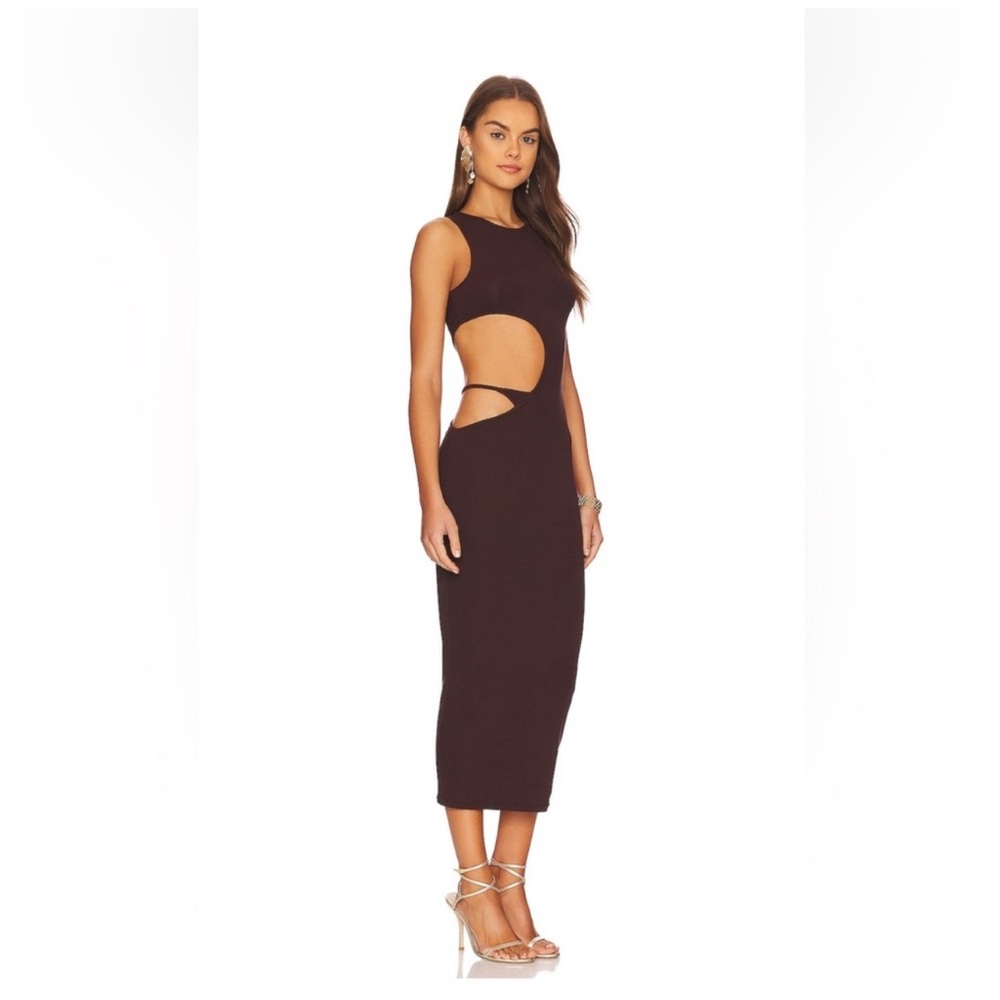 Superdown Louella cut out dress in brown